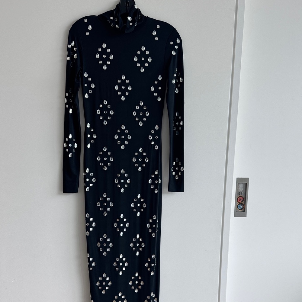 Dries Van Noten Black Dress with Silver Details